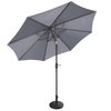 Villacera 9-Foot Outdoor Patio Umbrella with Base, Gray 83-OUT5446B